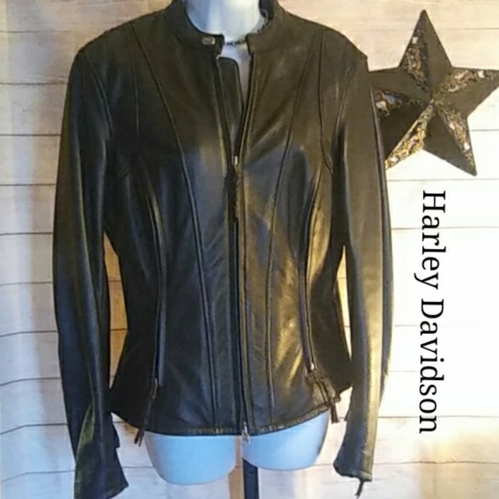 SOLD-Harley Davidson Leather Coat - Picture 1 of 15